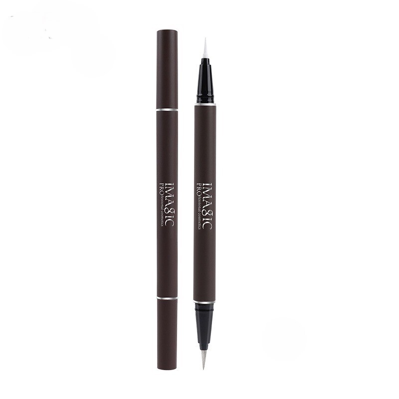 IMAGIC Long Lasting Double Ended Duo Eyeliner  Dual Tip for Precision & Versatility  Smudge Proof Waterproof Eye Makeup (SILVER SHINE & WHITE MATTE)