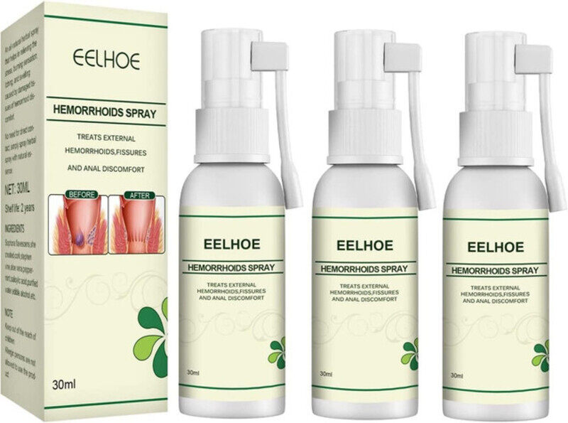 

Eelhoe 3Pack Eelhoe Hemorrhoids Spray, Natural Herbal Hemorrhoids Spray