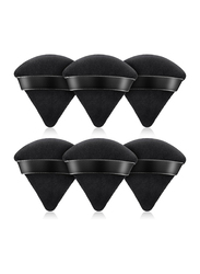 Triangle Makeup Puff, 6 Pieces, Black