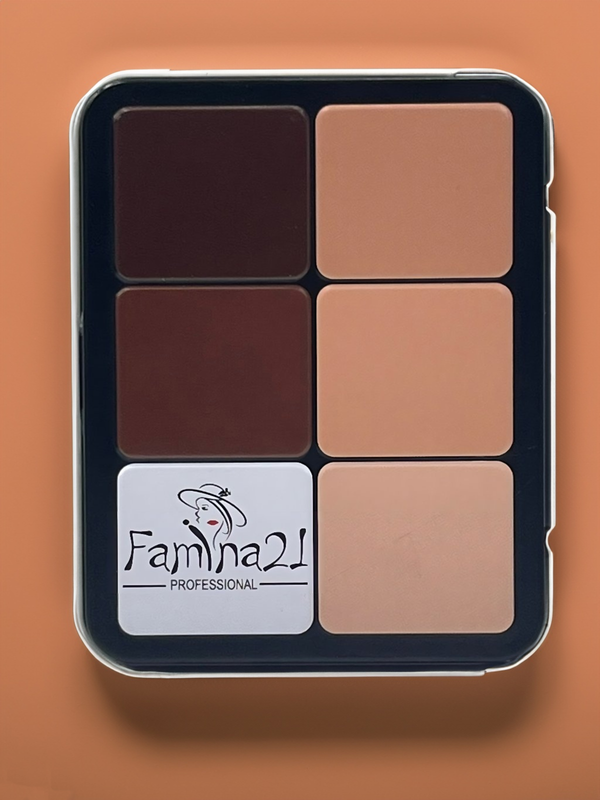 FAMINA21 12-Color Contour-Blusher Cream Palette  Versatile Face Makeup Cream Palette for All Skin Types