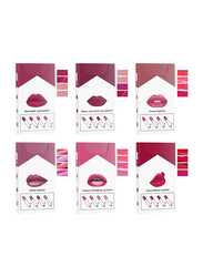 Velvet Smooth Nude Waterproof Matte Cigarette Lipstick Set, 4 Pieces, Brown, 01