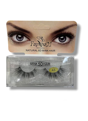 Famina21 Natural 6D/5D Mink Hair Eyelashes, (A), (A5), Black