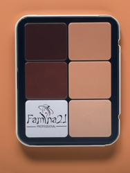 FAMINA21 12-Color Contour-Blusher Powder Palette  Versatile Makeup Face Powder Palette for All Skin Types