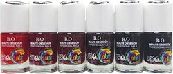 Pro Color Nail Polish Glossy Long wear Multi color 12ml Gel, Big brush, 6 pcs Nail Lacquer G05, 12ML