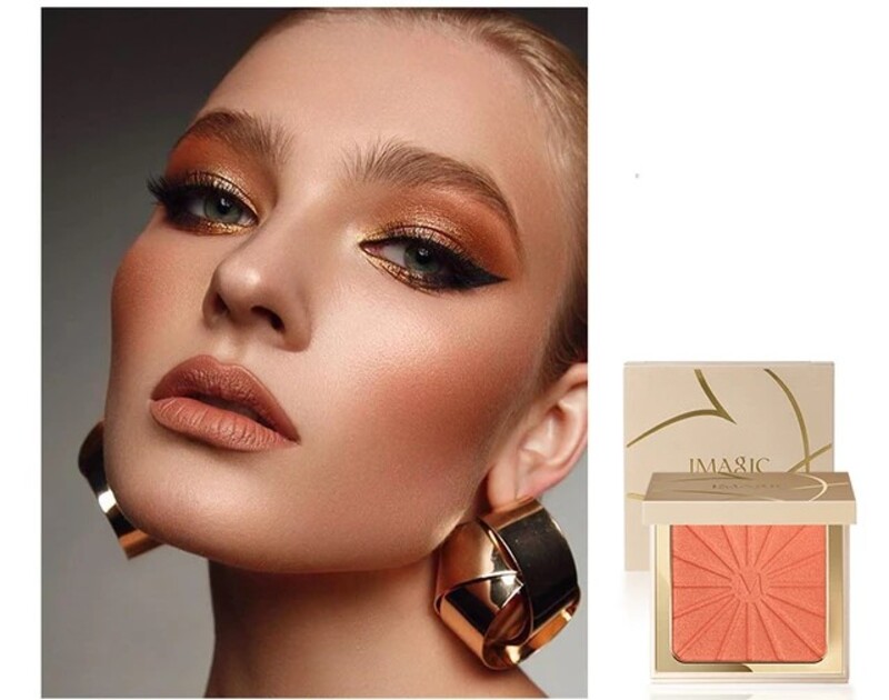 IMAGIC Radiant Highlighter & Blusher Palette  Illuminate & Add a Natural Flush  Buildable Blendable Glow for All Skin Tones (B2 SUNSET TEQUILA 8.8gm)