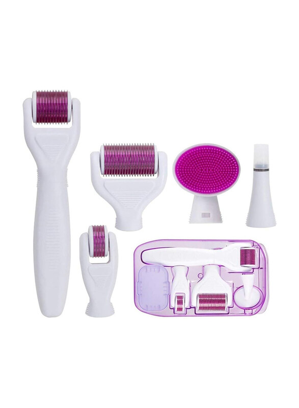

Generic 6 in 1 Derma Roller Kit 540 Titanium Alloymicro Needles Roller, Set
