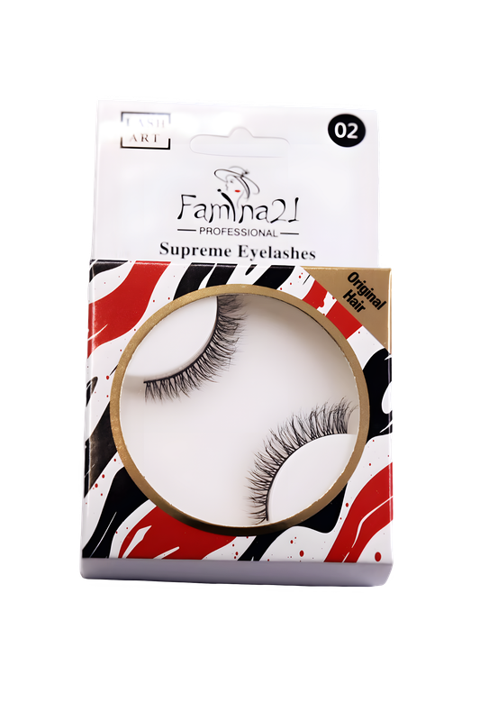 Famina21 Supreme Eyelashes - 20 Models, Natural and Lightweight, Reusable False Eyelashes (FM02)