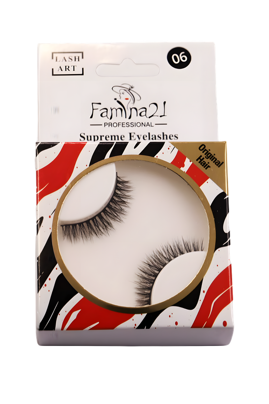 Famina21 Supreme Eyelashes - 20 Models, Natural and Lightweight, Reusable False Eyelashes (FM06)