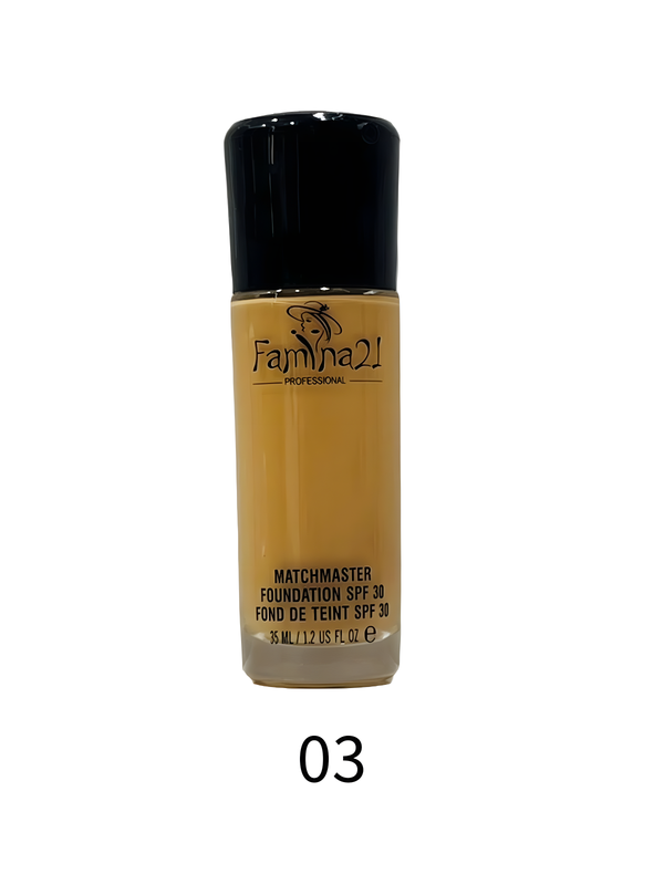 Famina21 Matte Foundation SPF30, 35ml - 6 Shades from Light to Dark , Matchmaster Technology