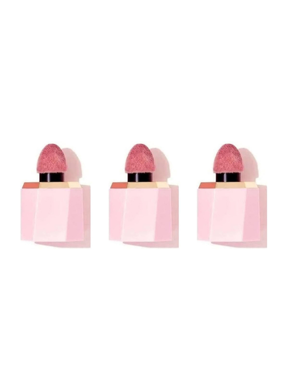 Sponge Tip Applicator Color Bloom Liquid Blush, 3 Pieces, Pink