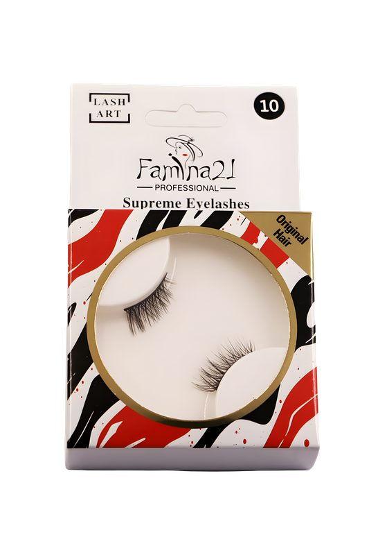 Famina21 Supreme Eyelashes - 20 Models, Natural and Lightweight, Reusable False Eyelashes (FM10)