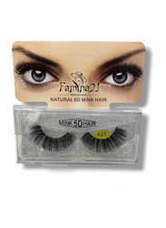Famina21 Natural 6D/5D Mink Hair Eyelashes, (A), (A21), Black