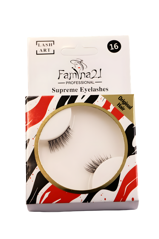 Famina21 Supreme Eyelashes - 20 Models, Natural and Lightweight, Reusable False Eyelashes (FM16)