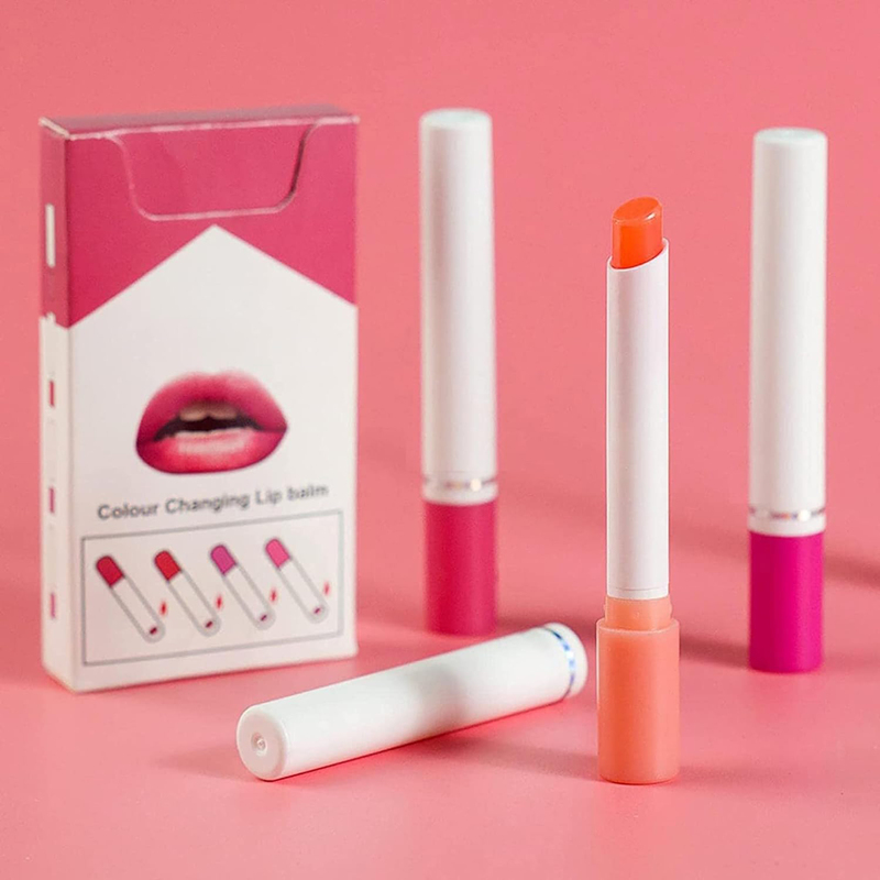 Velvet Smooth Nude Waterproof Matte Cigarette Lipstick Set, 4 Pieces, Red, 06