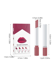 Velvet Smooth Nude Waterproof Matte Cigarette Lipstick Set, 4 Pieces, Brown, 01