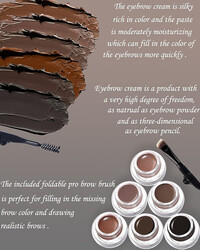 IMAGIC 6 Color Eyebrow Gel Kit with 2 in 1 Brush  Waterproof Long Lasting Brow Gel for Perfectly Defined Brows (Ebony)