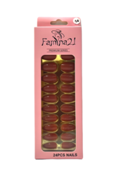 Fake Nails, Famina21 Premium Nails, 24 Pcs With Glue Sticker (14)