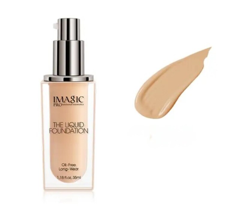 IMAGIC Oil Free Liquid Foundation  Full Coverage Matte Finish  Long Lasting Lightweight Formula for All Skin Types (1354)