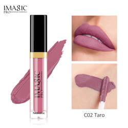 IMAGIC Velvet Lipgloss  12 Vibrant Colors  Long-Lasting, Highly Pigmented Formula  Soft Applicator for Easy Application (C02 TARO 7ML)