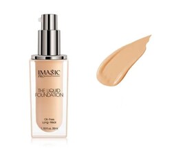 IMAGIC Oil Free Liquid Foundation  Full Coverage Matte Finish  Long Lasting Lightweight Formula for All Skin Types (1355)