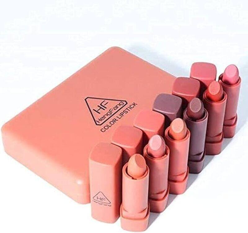 

HENG FANG 6 Pcs lipsticks Set Travel Size Fancy Pumpkin Color