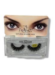 Famina21 Natural 6D/5D Mink Hair Eyelashes, (A), (A10), Black