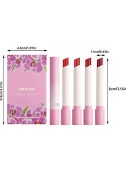 Velvet Smooth Nude Waterproof Matte Cigarette Lipstick Set, 4 Pieces, Pink, A