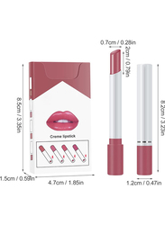 Velvet Smooth Nude Waterproof Matte Cigarette Lipstick Set, 4 Pieces, Brown, 03