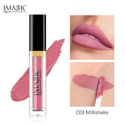 IMAGIC Velvet Lipgloss  12 Vibrant Colors  Long-Lasting, Highly Pigmented Formula  Soft Applicator for Easy Application (C03 MILKSHAKE 7ML)