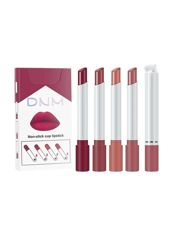 

Dragon Ranee DNM Little Smoke Matte Cigarette Lipstick Set, 4 Pieces, Non-Stick Up Lipstick, Multicolour