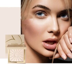 IMAGIC Radiant Highlighter & Blusher Palette  Illuminate & Add a Natural Flush  Buildable Blendable Glow for All Skin Tones (H03 BRONZE GOLD 8.8gm)