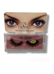 Famina21 Natural 6D/5D Mink Hair Eyelashes, (B), (B14), Black