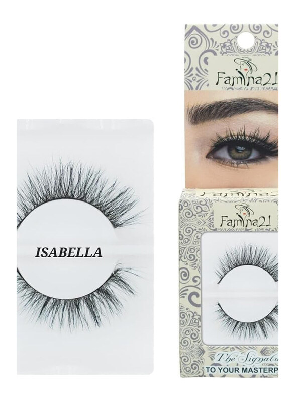 Famina21 Signature 100% Horse Hair Eyelashes, Isabella, Black