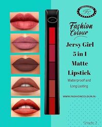 5 in 1 Matte Lipstick, Waterproof and Long Lasting, 7.5g, 2 pcs, 2color