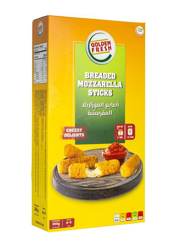 

Golden Fresh Breaded Mozzarella Cheese Sticks, 250g