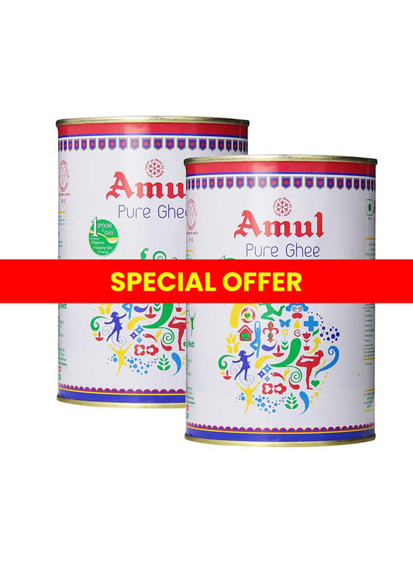 Amul Puree Ghee, 2 x 1 Liter