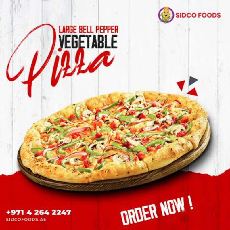 Golden Fresh Large Bell Pepper Vegetable Pizza, 600-650g