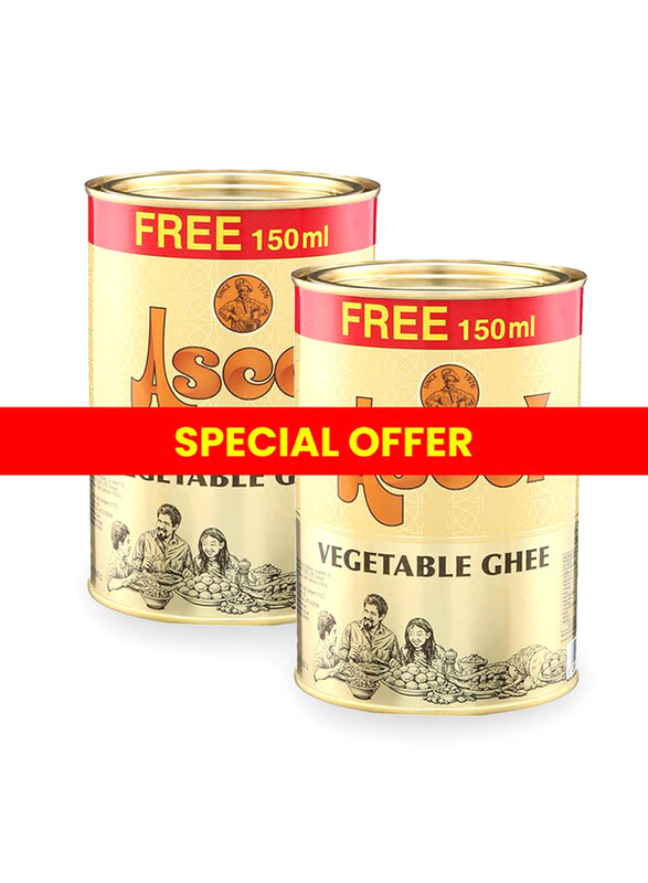 

Aseel Vegetable Ghee, 2 x 1 Liter