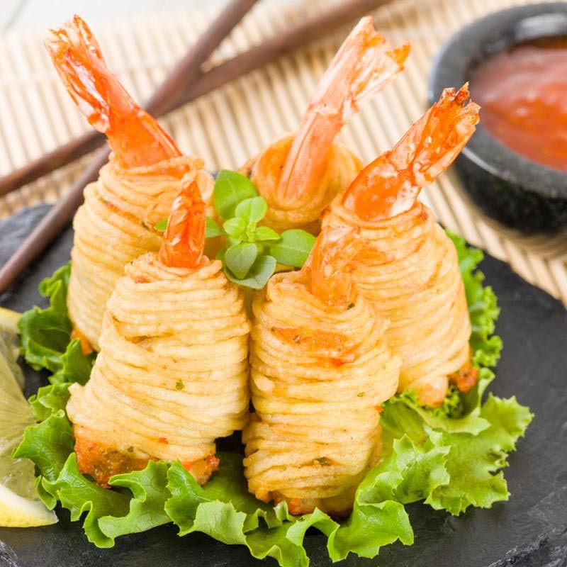 Potato Wrapped Shrimp, 10 Pieces, 300g