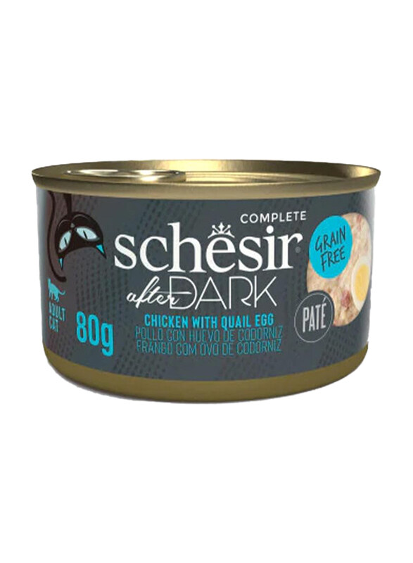 

Schesir After Dark Pate Chicken Wet Cat Food with Quail Egg, 12 x 80g