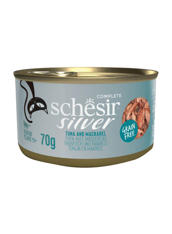 

Schesir Silver Tuna & Mackerel Wet Senior Cat Wholefood, 12 x 70g