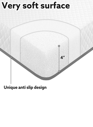 The Home Mart Tri Fold Gel Memory Foam Mattress, 6 Inch, 180 x 90cm, Single, White