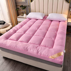 The Home Mart Fabric Soft Material Mattress Topper, 200 x 180cm, King, Pink