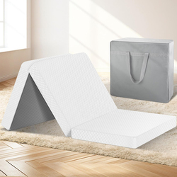 The Home Mart Tri Fold Gel Memory Foam Mattress, 4 Inch, 180 x 120cm, Double, White