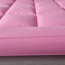 The Home Mart Super Soft Material Mattress Topper with 4 Sides Elastic Bands, 200 x 120cm, Double, Pink
