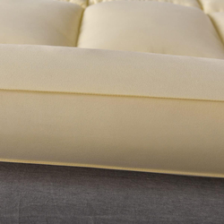 The Home Mart Fabric Soft Material Mattress Topper, 200 x 200cm, Supper King, Beige