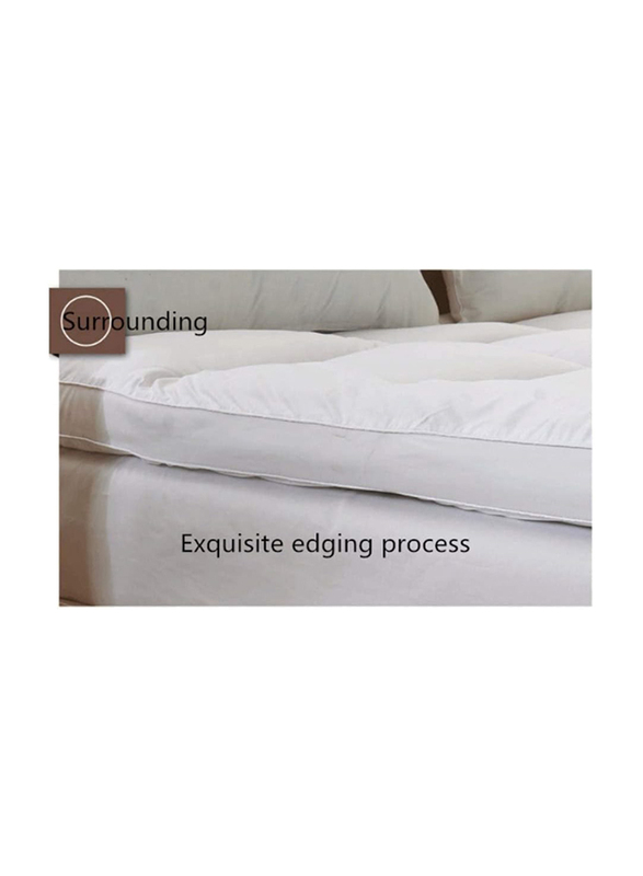 The Home Mart Fabric Soft Material Mattress Topper, 200 x 120cm, Double, White