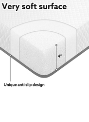 The Home Mart Tri Fold Gel Memory Foam Mattress, 6 Inch, 180 x 120cm, Double, White