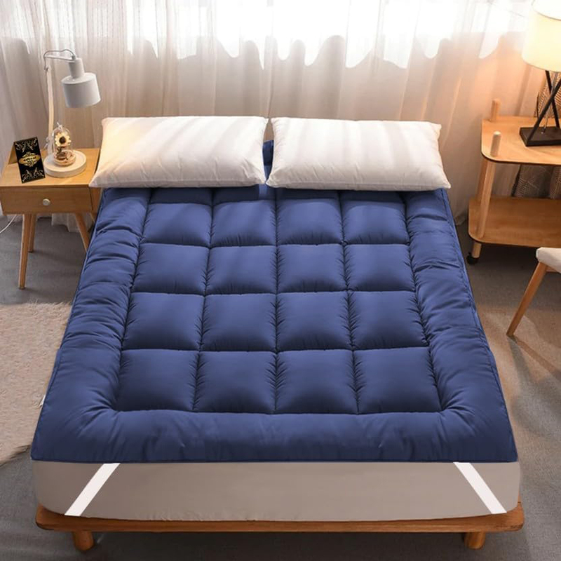 The Home Mart Fabric Soft Material Mattress Topper, 200 x 150cm, Queen, Blue
