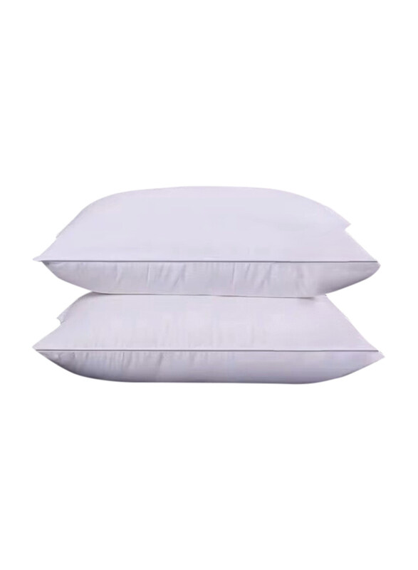 

Maxqon Single Piping Hotel Standard Extra Soft Microfiber Anti Allergic & Anti-Bacterial Bed Pillow, 50 x 70cm, White